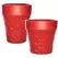 MCarr 30pc Scallop Planter Pallet Red