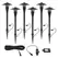 Moonrays 6pk Black Metal Pathway Kit
