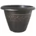 Grower Select 16.00 Wave Planter Gold Brush on Black 4.65gal 25/CS - 16in OD x 11.8in H x 8.56in BD