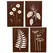 Panacea 11x17" Engraved Rust Botanic Wall Decor