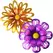 VCS 10" Purple Orange Flower