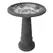 Algreen 20"x20"x20" Plastic/ Stone Composite Birdbath Gray