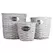 Gardener Select 3pc Grey Wood Round Flower Basket Planter 3/CS