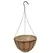 GROWER SELECT 12" HANGING BASKET BLACK WIRE HANGER FLAT BOTTOM COCO LINER; TOP DIA 12IN X 6IN H 1.58 GAL /6L LIQUID VOLUME CAPACITY 25/CS