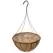 Grower Select 16" Hanging Basket Black 20" 4 Strand Wire Hanger Flat Bottom Coco Liner ; 25/Cs 16in X 8in 3.43 GAL / 13 liters Liquid Volume Capacity