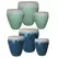 MCarr 12PC Tall Hipster Plt Mixed Colors