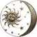 VCS 46" Metallic Sun Moon Stars
