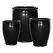 MCarr 15pc Tall Smooth Planter Pallet Glossy Black
