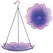 Natures Way 11in EcoCycle Hanging Birdbath Violet Begonia