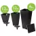 Algreen 28pc Square Planter Display Black