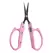 Saboten Fluorine Coated Round Tip Angled Blade Trimming Scissors - Pink (PT-4)