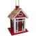 Home Bazaar Christmas Cottage Feeder Red