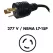 Fluence AC Cord, 15' ( 4572mm ), NEMA L7-15P Plug to M19 Push Lock Connector, Max 277V AC 5/CA