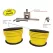 Dramm 5/8 inch Custom Hose Starter Kit Includes 2 Spools 5/8 In x 330Ft Color Storm Yellow Hose, 1 DP Frame Only, 1 DPJ625 5/8 Jaws, 12 Ea Male Fittings, 12 Ea Female Fittings