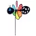 Gardener Select 11.81x22 Happy Bug Pinwheel Rainbow Black Bee