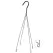 GS WIRE HANGER BLACK 4 STRAND FITS 16" AND 12" CONE COCO LINED HANGING BASKETS