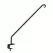 Hookery 30" Arm Plant Feeder Hook With Rail Mount Bracket