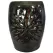 MCarr 19" Starburst Garden Stool Glossy Black