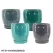 MCarr 8PC Round Egg Pot W/Saucer Mix Colors