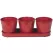 Robert Allen 4" Concord Garden Planter Set Cayenne