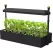 Panacea Modern Farmouse Gardener Tabletop House Planter with Grow Light and Stand Matte Black