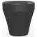 Crescent 22" Rim TruDrop Planter Caviar Black