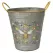 DDI 11.42in Honey Bee Metal Planter Galvanized