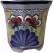 Talavera 8" Bella Especial Octagonal Pot Blue