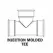 ADS Soiltight Tee, Bell-End HDPE Dual Wall Injection Molded N-12, Black 8" | DFD862ST