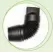 ADS Expandable Downspout Adapter Barb Black HDPE Single Wall | DFE0473AA