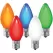 Christmas Light Bulb, Faceted E17 C9 LED Opaque Multi-Colored
