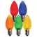 Christmas Light Bulb, Faceted E17 C9 LED Transparent Multi-Colored | BU-LED-FC9-TMU