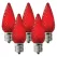 Christmas Light Bulb, Faceted E17 C9 LED Red Transparent | BU-LED-FC9-TRD