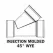 ADS Soiltight Wye, Bell-End HDPE 45 Degrees Degrees Dual Wall Injection Molded N-12, Black 6" | DFD681ST