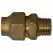 Straight Adapter, 1"Flare x MNPT Brass 74753 Series Octagonal