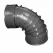 ADS Elbow, Snap Black HDPE 90° Single Wall | 0390AA