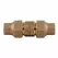 Straight Coupling, 3/4"Flare Brass 74758 Series Octagonal 3-Part