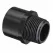 1/2" MIPT x Socket Black PVC Schedule 40 Reducing Adapter | 436005B