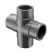 Sch. 80 Gray PVC Cross 1" Socket Standard | 820-010