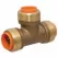 Tee, 1" x 1" x 3/4"Push Brass P711 Series