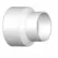 Reducer Coupling, 8" x 4"Hub PVC P Series SDR-35 Concentric Solvent Weld