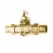Ball Valve Curb Stop, 3/4"Copper Flare Lead-Free Cast Brass 300 psi 263NL Series Minneapolis Pattern
