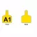 Printed Tag, Yellow Alpha-Numeric Thermoplastic Polyurethane (TPU) Single Sided Custom