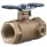 Ball Valve, 1"Threaded x Threaded with Tapped Side Outlet Lead-Free Cast Copper Silicon Alloy 600 psi LF622FT Series