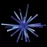 A LED 3D Meteor Burst, 20" Blue Steel Frame Low Voltage Combo