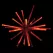 A LED 3D Meteor Burst, 20" Red Steel Frame Low Voltage Combo