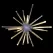 A LED 3D Meteor Burst, 20" Warm White Steel Frame Low Voltage Combo
