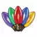 Christmas Light Bulb, Smooth E17 C9 LED Transparent Filament Multi-Colored