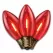 Christmas Light Bulb, Smooth E17 C9 LED Red Transparent Filament