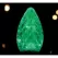 Christmas Light Bulb, Faceted E12 C7 LED Green Transparent